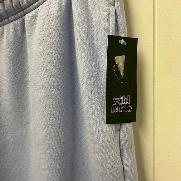 Brand New Wild Fable Women's Large Blue Embroidered Sweatpants Comfort Casual - Picture 4 of 9